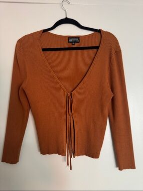 Danielle Bernstein Tie Front Cardigan Size Large